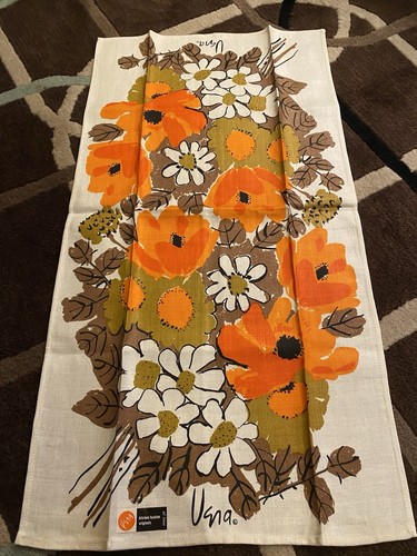 🐞NWT "Old Stock" Vintage VERA 🐞 Neumann Linen Kitchen Tea Hand Towel, Autumn🐞