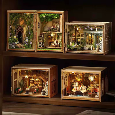 Zum Selbermachen Miniatur Puppenhaus 3D Puzzle kleines Haus Montage Gebäude Modellbausatz Spielzeug