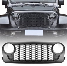 Front Bumper Mesh Grille Jl Style Compatible For Jeep Wrangler Jk 2007-2017