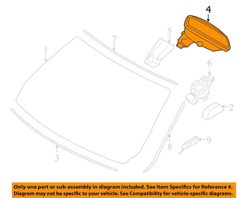 OEM BMW F30 F80 F32 F36 F82 Homelink Compass Auto Dip Rear View Interior Mirror - Picture 13 of 14