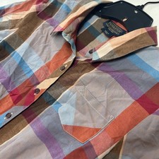 Pendleton Womens Petite 6 Plaid Button Front Shirt Dress Midi Multi-Color