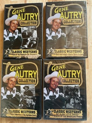 7 Gene Autry Collection Double Feature movies, 4 are sealed, see description