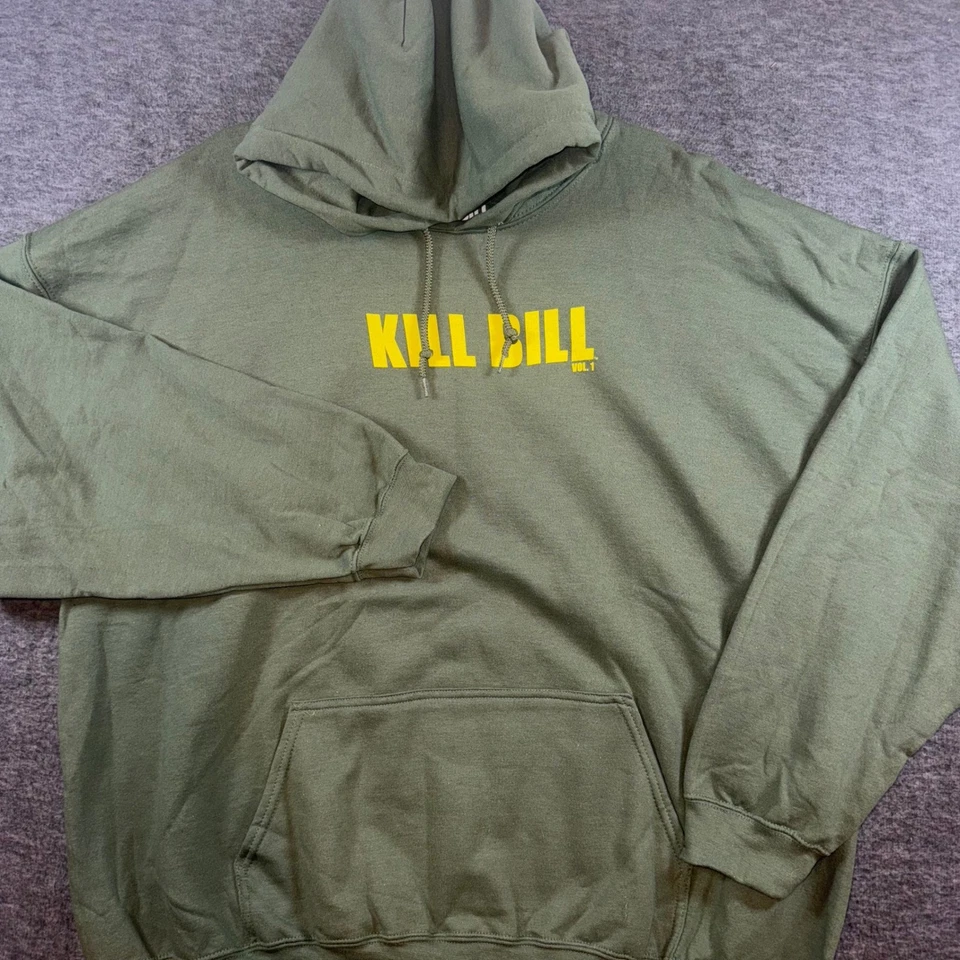 Sudadera con Capucha Gráfica Kill Bill Vol 1 The Bride Verde Oliva Talla 3XL NUEVA Foto 3 de 4