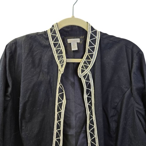 Chico's 100% Cotton Embroidered Open Jacket Blazer Size Chico's 4/XL - Picture 4 of 5