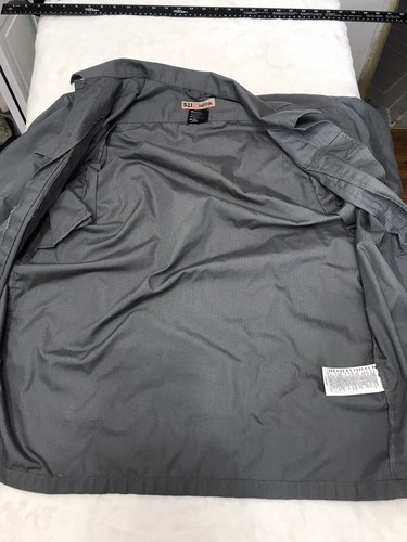 5.11 Tactical Series Gray Short Sleeve Button Front Shirt Mens Medium Regular - Picture 5 of 15