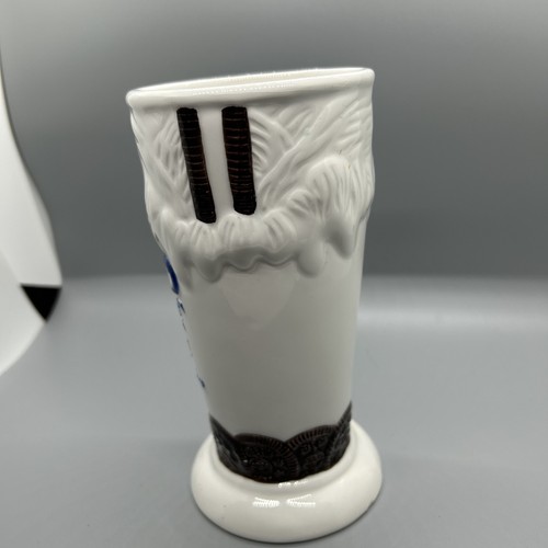 Oreo Milkshake Ice Cream Sundae Recipe 7" Tall Vintage Glass Ceramic Mug Cup - Picture 3 of 8