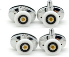 Set of 4 New Oval Singel Wheel Shower Door Rollers 23Mm