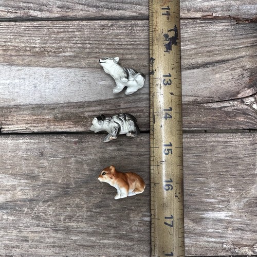 Miniature Doll House Forest Animal Figures Deer Bear Rabbit Variety of Materials - Picture 8 of 12