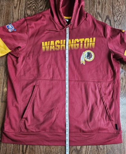 Washington Redskins Short Sleeve Hoodie Team Issued Nike On Field 2X Read - Picture 6 of 11