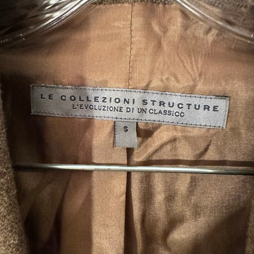 Le Collezioni Structure Y2K Vintage Men’s Brown Wool Blend Blazer Size Small NWT - Picture 8 of 20