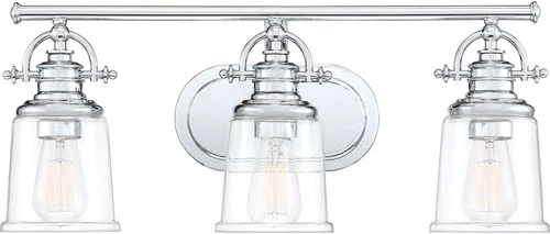 Quoizel GRT8603 Grant 3 Light 23"W Bathroom Vanity Light - Chrome - Picture 1 of 7