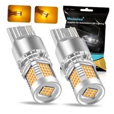 7440 T20 W21W LED Bulbs for Turn Signal Lights Amber 89smd-7440 T20 W21W