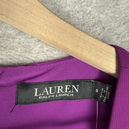 Ralph Lauren Dress Womens 6 Purple Wedding Formal Mother Bride Groom Party NEW - Picture 3 of 13