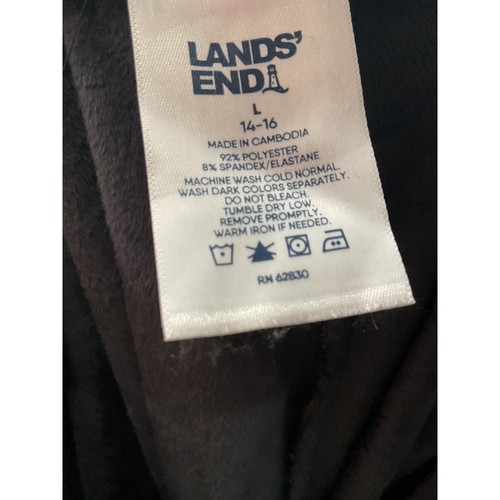 Pantaloni skinny Lands' End in velluto nero - Donna L - Foto 3 di 4