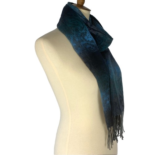 Steve Madden Azul Ombré Paisley Silenciador Bufanda OS - Imagen 2 de 6