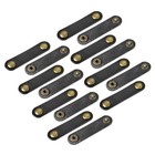 15 Pcs Leather Cable Straps Cord Organizer 63x16mm Black