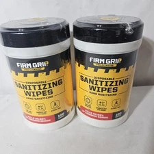 FIRM GRIP Pro Cleaning Sanitizing HAND Wipes~Pack of 2~(200 Total) Expired 2022