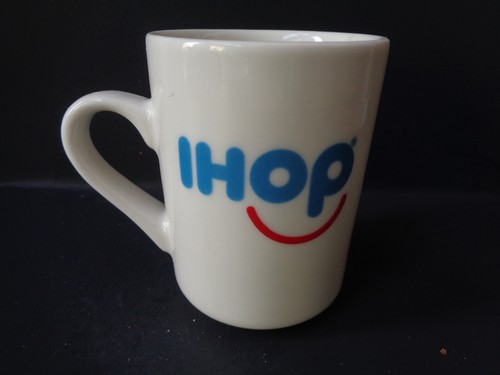 IHOP Classic Diner Cup Mug by Tuxton in Off White with Red Smile Blue Letters - Picture 2 of 5