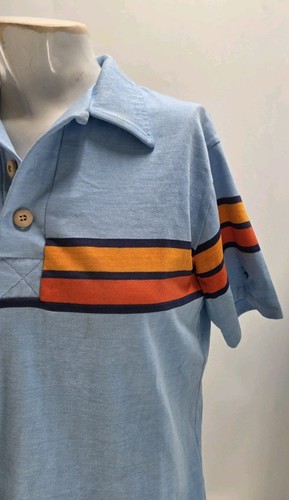 OP Ocean Pacific Sunwear Herren Hemd Small hellblau Baumwolle Vintage Polo - Bild 2 von 7