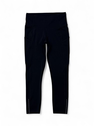Lululemon Fast and Free HR Crop Tight 23’’ Reflective US 6 UK 10 Black LW6AUXS - Picture 6 of 10