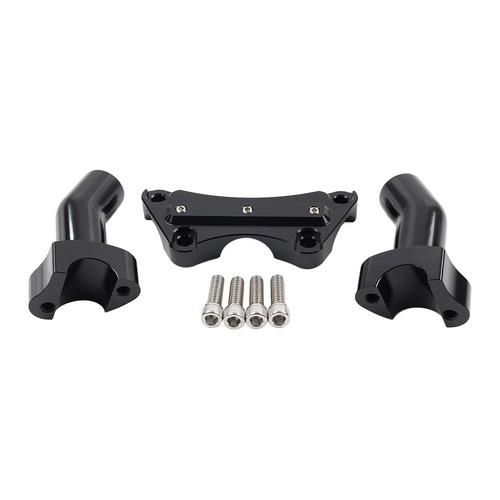 3.5" Handlebar Riser & Top Clamp For Harley Fat Boy Heritage Softail FXST Black - Picture 2 of 12