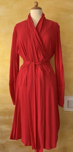 ♣ Mint&Mia Wickelkleid rot Gr. 40 Viskose neuwertig - Bild 7 von 7