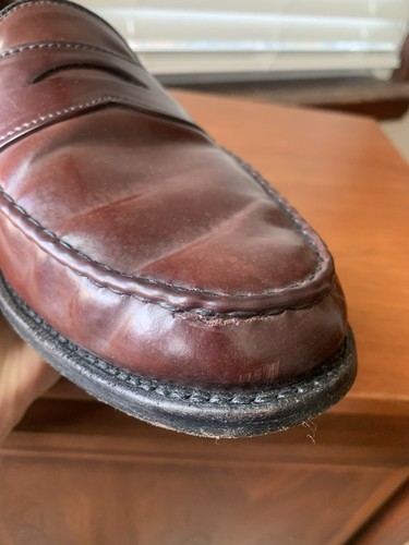 ALLEN EDMONDS 11E #8 SHELL CORDOVAN PATRIOT PENNY LOAFERS SHOES 11 E - Picture 12 of 22