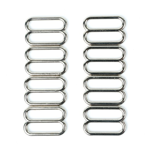 Country Brook Design® 1in Nickle Plated Round Wide-Mouth Triglide Slides,100Pack - Picture 5 of 6