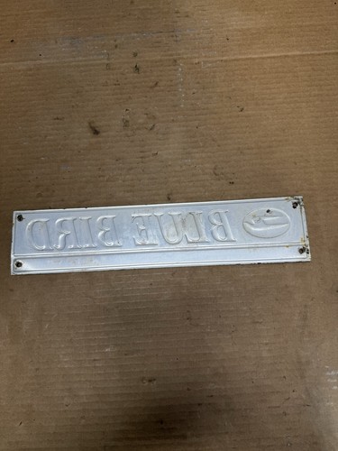 Blue Bird School Bus Emblem Sign Plaque Metal Embossed 15” x 3.5” - Picture 6 of 9