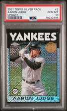 2021 TOPPS SILVER PACK 1986 CHROME PROMO UPDATE #2 AARON JUDGE PSA 10