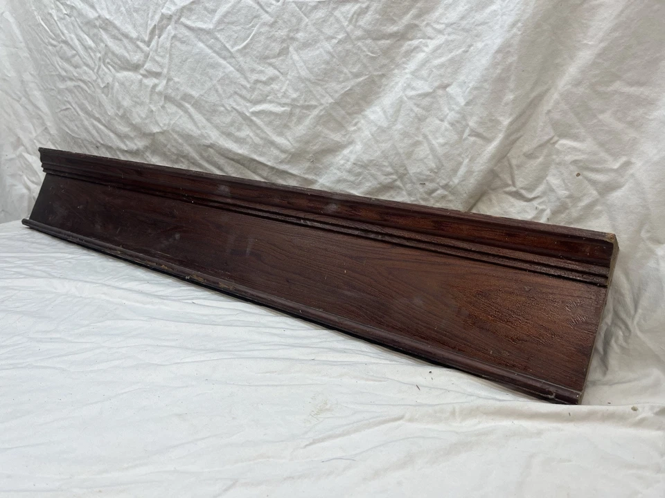 Frontón de puerta antiguo de 1890 estilo victoriano corona moldeado abeto ornamentado Foto 3 de 4