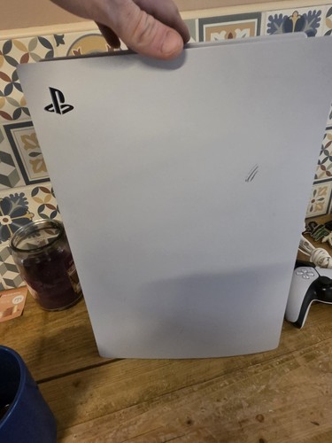 Sony PS5 playstation 5 disc console and wires no controller
