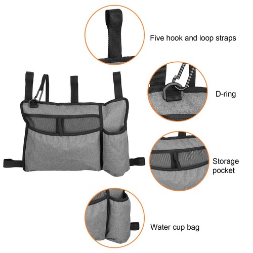 (Grau) Walker-Tasche Wasserabweisend Rollstuhl-Aufbewahrungstasche Seitentas URS - Bild 5 von 23
