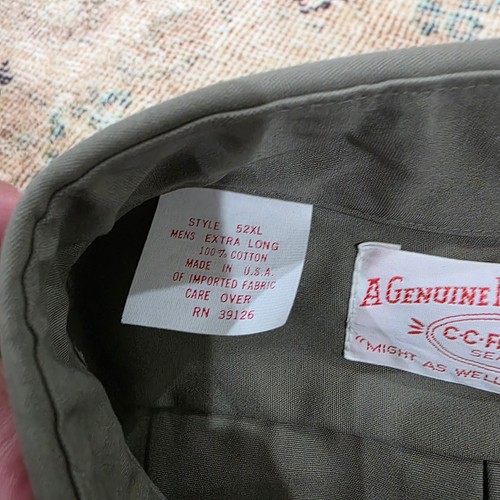 Camisa Filson Manga Larga Abotonada Para Hombres XL Verde Oliva Trabajo Utilidad Nueva Con Etiquetas Años 90 EE. UU. - Imagen 3 de 9