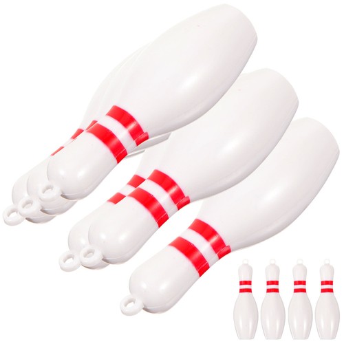 10Pcs Bowling Pin Keychain Pendant Hanging Decorative Sports Themed Keyring - Photo 3/12