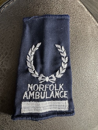 Vintage nhs Norfolk ambulance epaulette epaulette east Anglia (SKU)