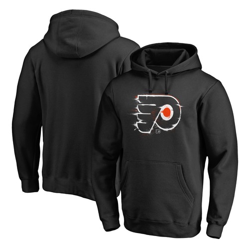Herren Schwarz Philadelphia Flyers Splatter Logo Pullover Hoodie