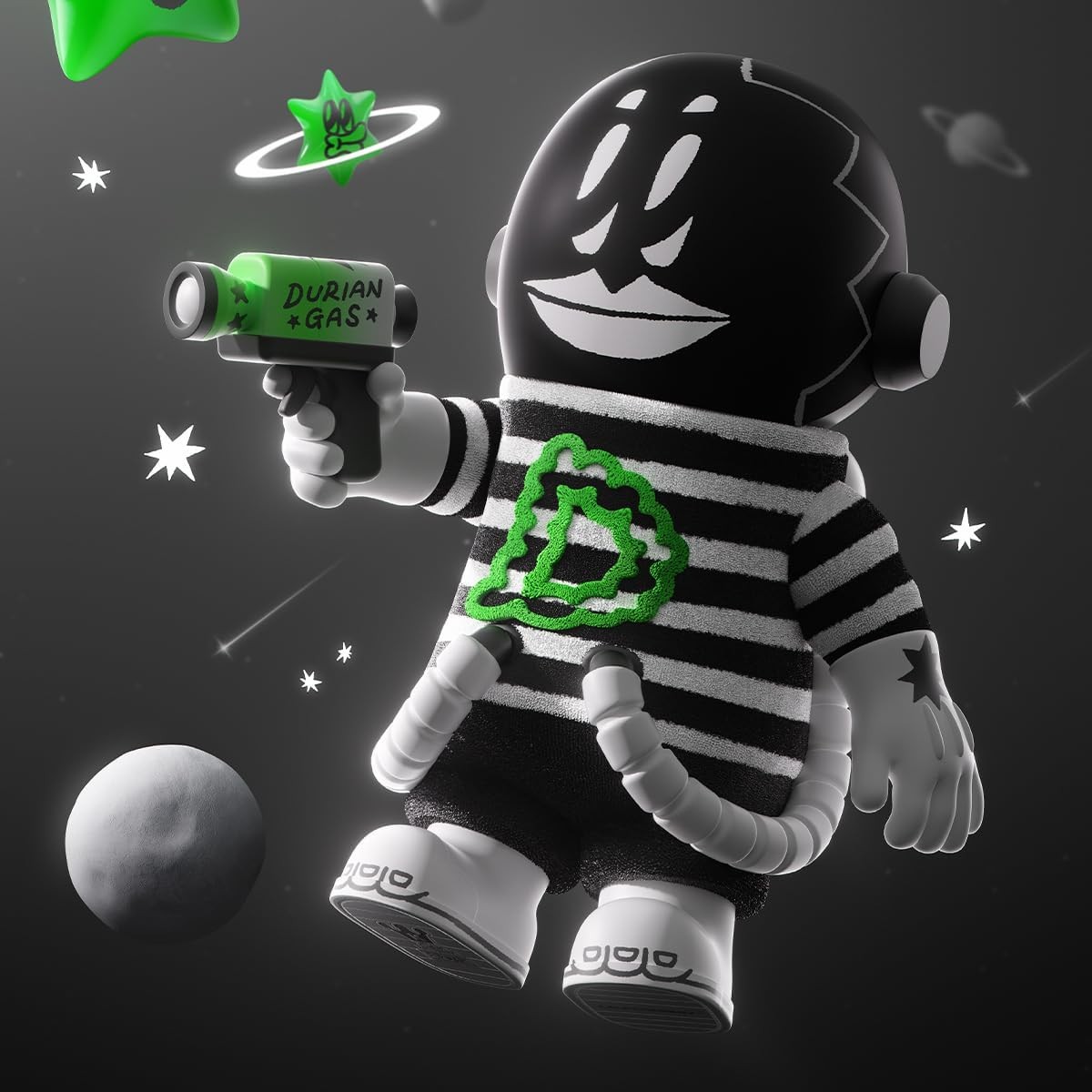 MEGA SPACE MOLLY 400% ララ・カンパニー ダリアンマン POP MART MEGA SPACE MOLLY 400% LALA COMPANY-DURIAN MAN RADIO