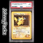 Pokemon TCG - PSA 9 Gym Heroes Lt Surges Pikachu 81/132 - Vintage Card 2000