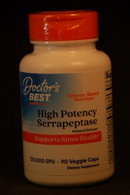 Doctor's Best High Potency Serrapeptase 120000 SPU 90 Veggie Caps