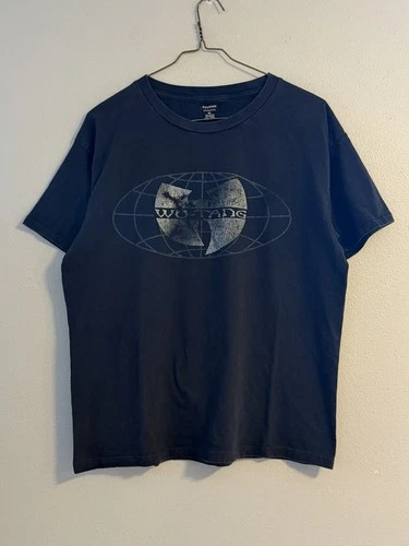 90s Wu Tang Clan Logo T Shirt XL Faded Black Single 1990s vintage concert t-shirt, vintage, size XL, single stitch, B+ condition