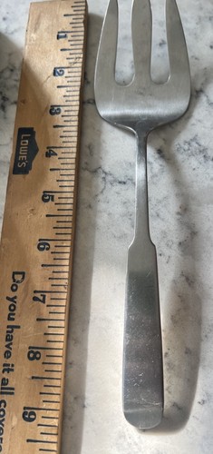 Towle LAUFFER HERITAGE Germany Salad Serving Fork 8 3/4" Stainless Flatware - Picture 2 of 2