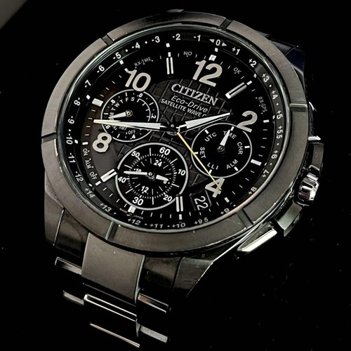 Citizen Satellite Wave Eco-Drive CC9075-52E F900 Black With Box Good Condition