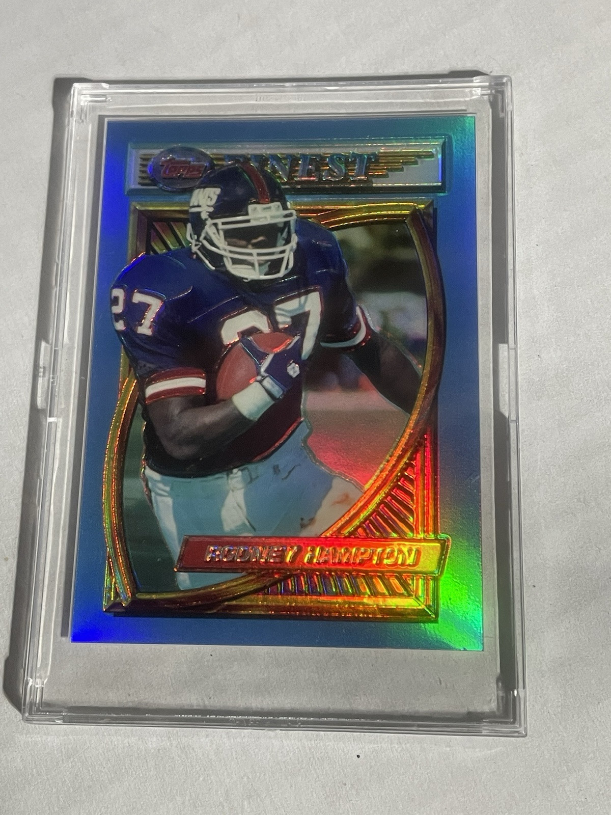 1994 Topps Finest Football Refractor #214 Rodney Hampton New York Giants