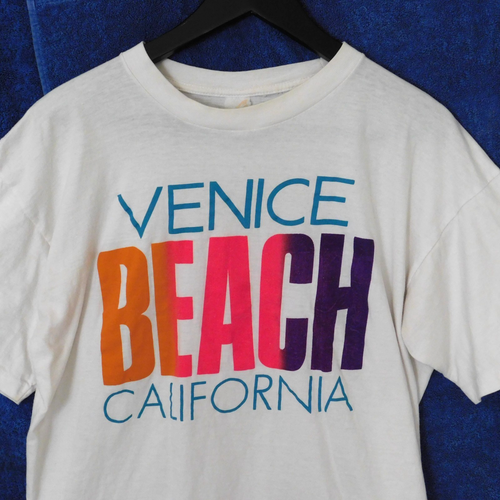 Camiseta Turística Vintage Original Años 80 VENICE BEACH CALIFORNIA EE. UU. XL - Imagen 4 de 6