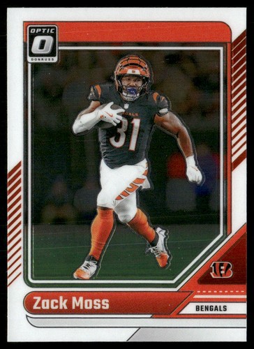 2024 DONRUSS OPTIC RED STARS ZACK MOSS CINCINNATI BENGALS #39 - Picture 1 of 2
