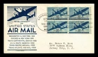 DR JIM STAMPS US COVER AIR MAIL 30C FDC SCOTT C30 BLOCK OF 4 ANDERSON CACHET