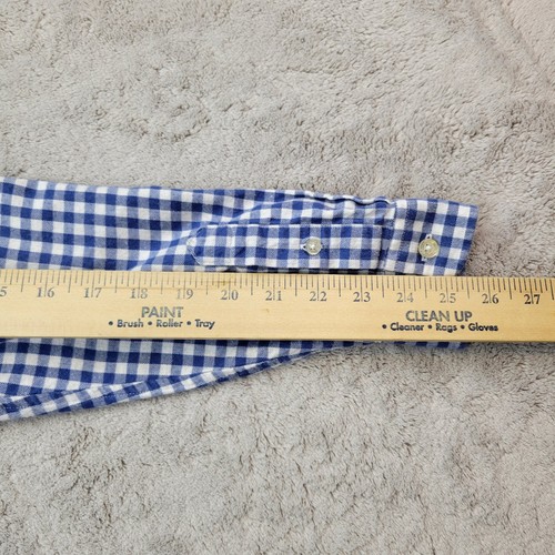 Vineyard Vines Whale Shirt Boys Small 8-10 Blue White Check Flannel Button Up - Picture 8 of 8