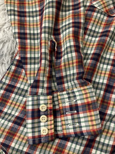 Vintage Wrangler Plaid Button Up Shirt Mens Size Large Colorful Cowboy Western - Picture 6 of 8