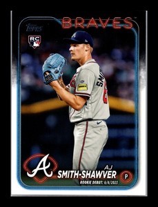 AJ Smith-Shawver Atlanta Braves #US316 Topps 2024 Topps Update Gold Rainbow Foil